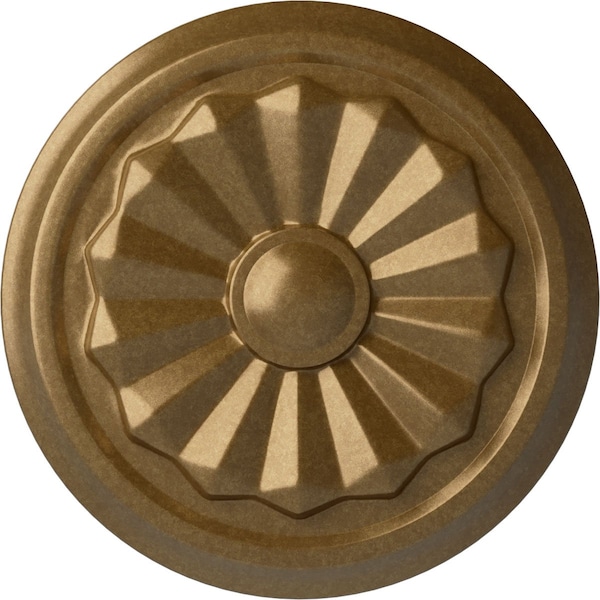 Ekena Millwork Olivia Ceiling Medallion (Fits Canopies up to 2 1/8"), Hand-Painted Pale Gold, 7 7/8"OD x 1 1/8"P CM07OLPAS - main